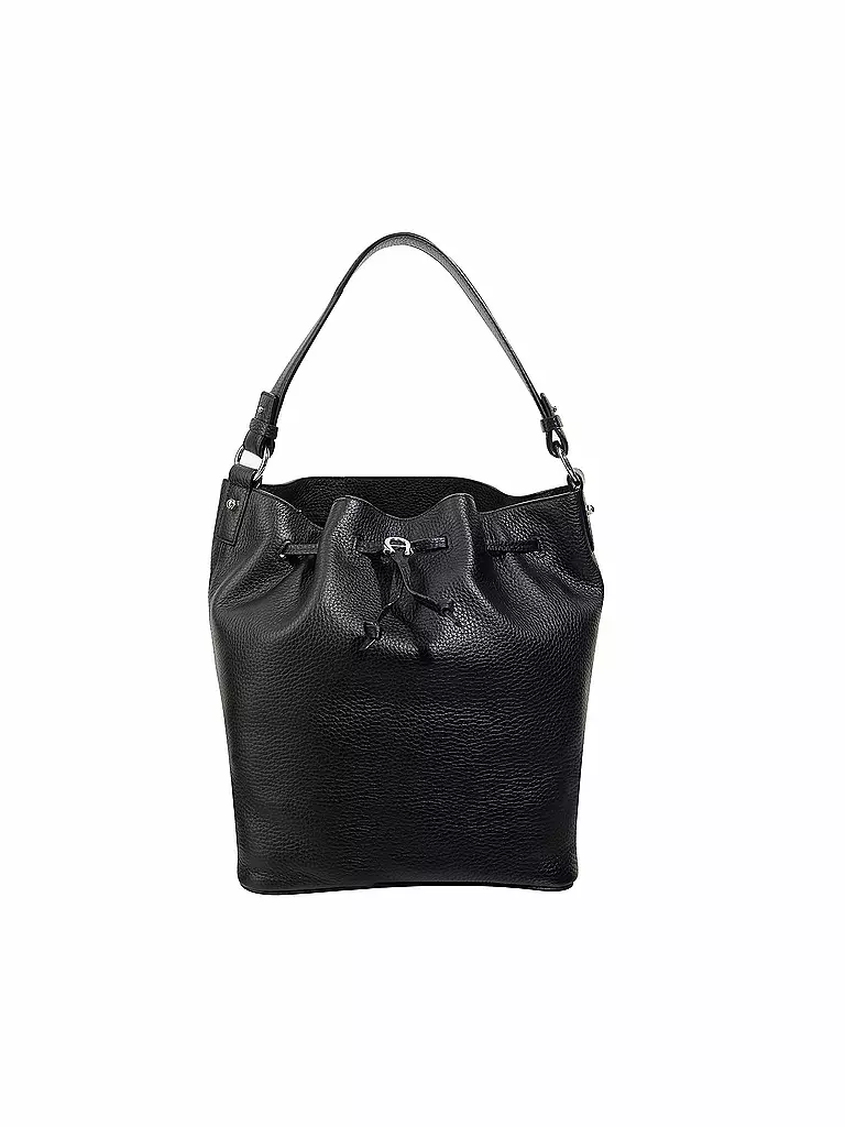 AIGNER | Ledertasche - Bucket Bag Tara M | schwarz