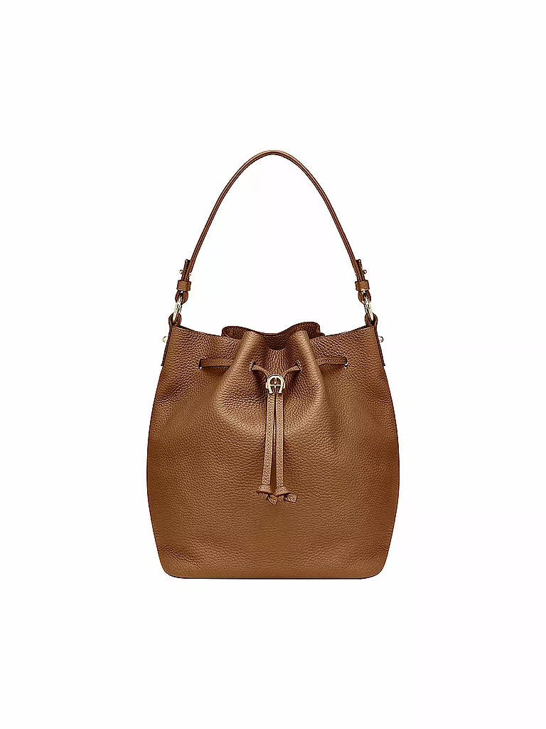 AIGNER | Ledertasche - Bucket Bag Tara M | braun