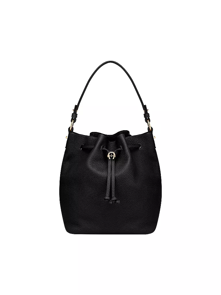 AIGNER | Ledertasche - Bucket Bag Tara M | schwarz