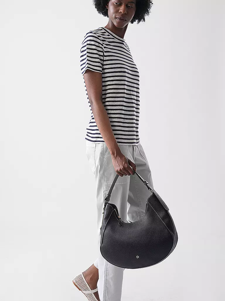 AIGNER | Ledertasche - Schultertasche JOAN Large | schwarz