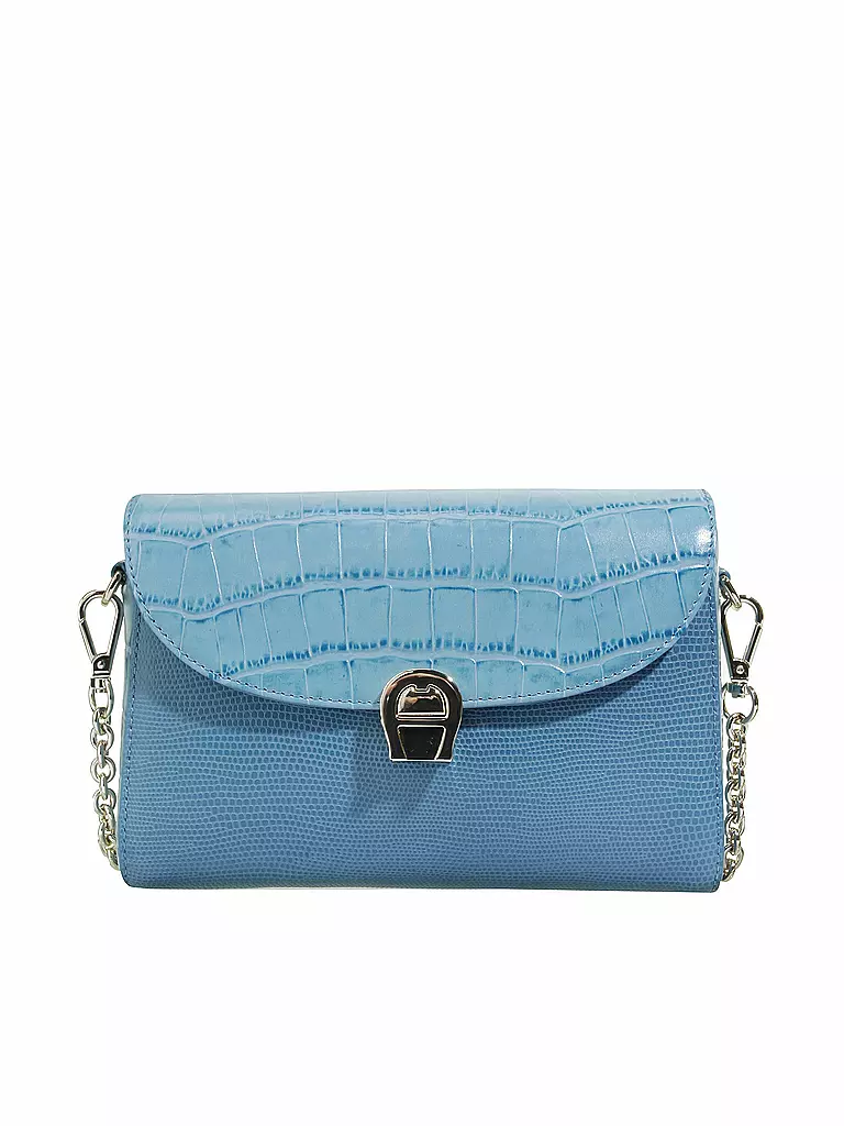 AIGNER | Ledertasche - Umhängetasche "Genoveva" S | blau