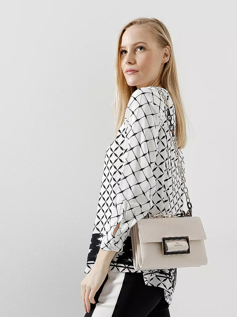 AIGNER | Ledertasche - Umhängetasche "Vicenza" S | weiß