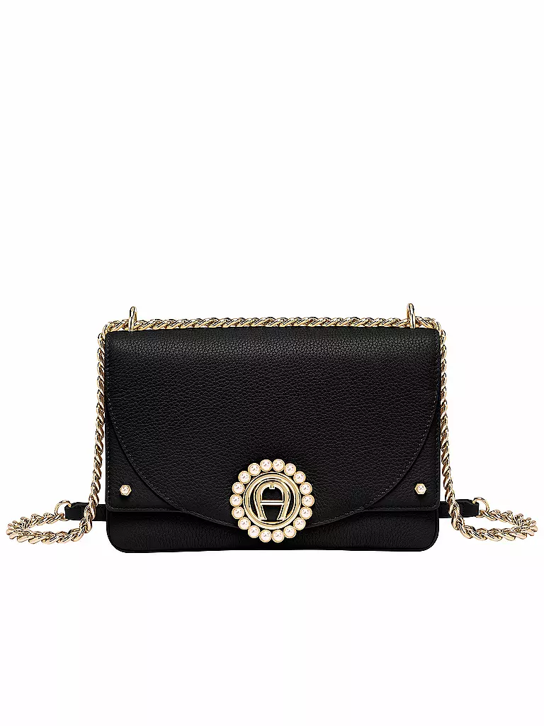 AIGNER | Ledertasche - Umhängetasche Diadora S | schwarz