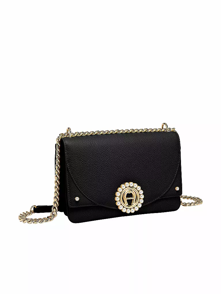 AIGNER | Ledertasche - Umhängetasche Diadora S | schwarz