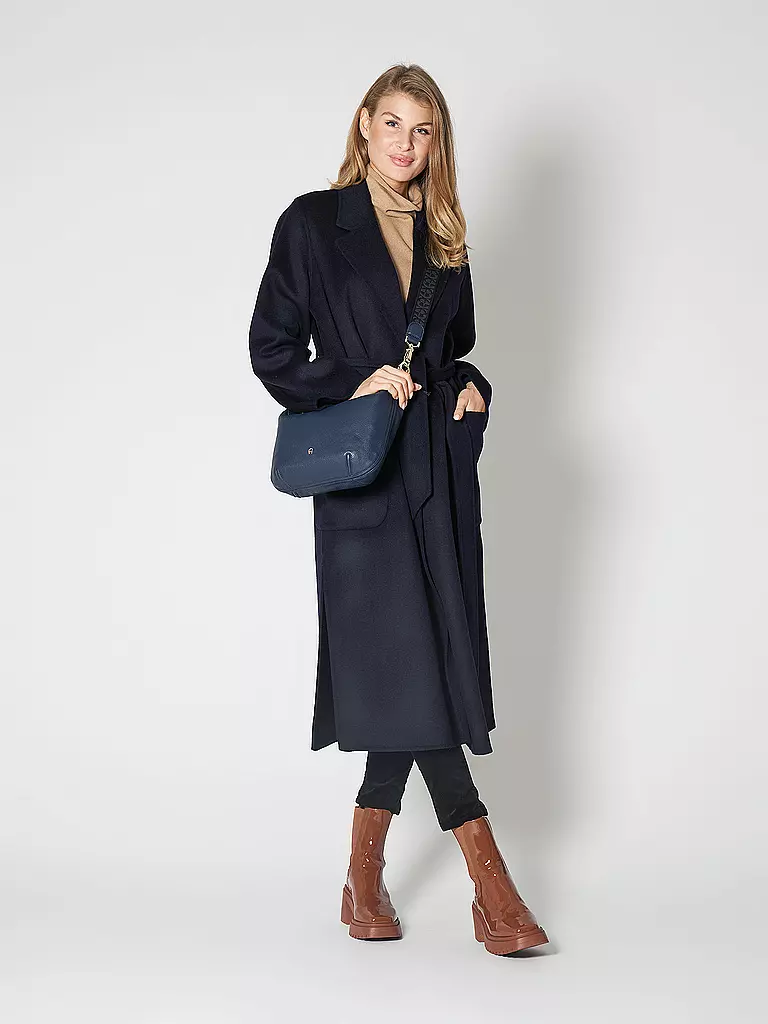 AIGNER | Ledertasche - Umhängetasche Palermo S | dunkelblau