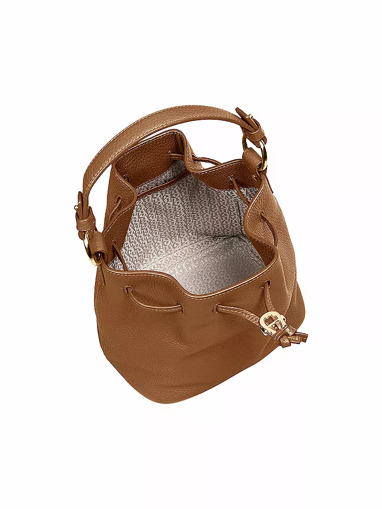 AIGNER | Ledertasche -Bucket Bag Tara S | braun