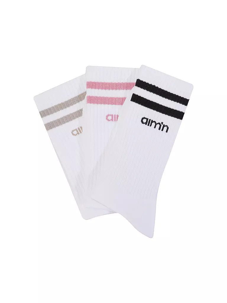 AIMN | Socken 3er Pkg. Desert Rose  | weiss