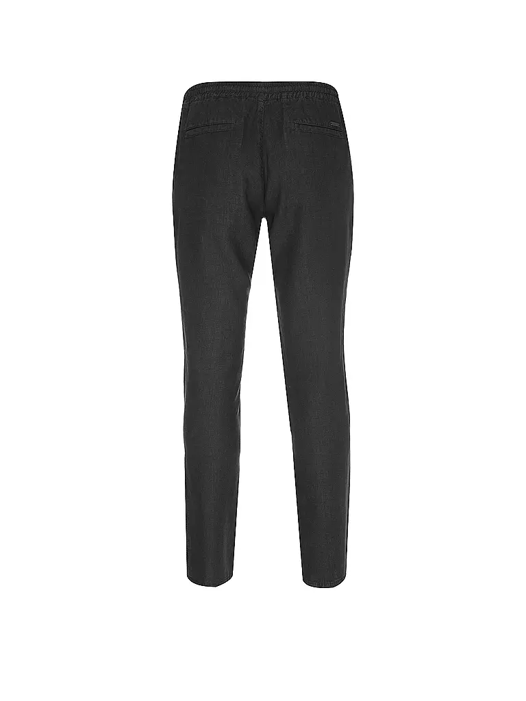 ALBERTO | Leinenhose HOUSE Tapered Fit | schwarz