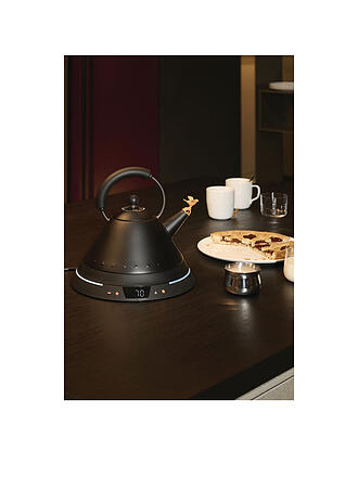 ALESSI | Elektrischer Wasserkocher 1,5l Michael Graves Edelstahl Schwarz 