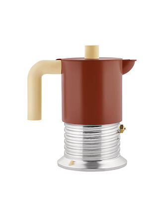 ALESSI | Espressomaschine VITE 3 Tassen Aluminium/Braun