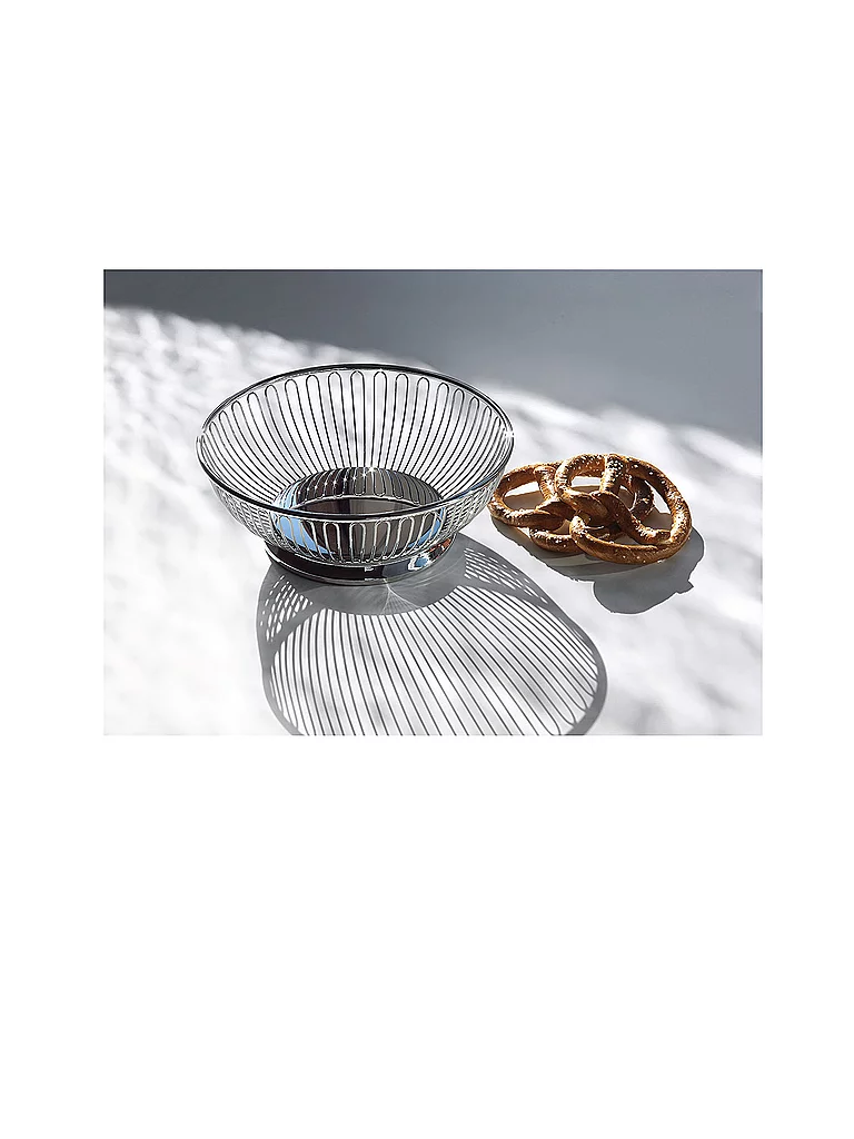 ALESSI Drahtkorb Rund 20cm Edelstahl  silber