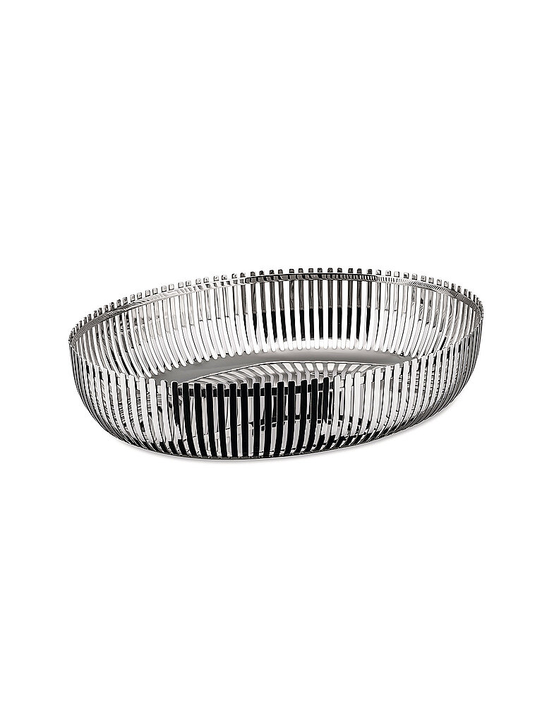 ALESSI Korbschale oval 26cm Edelstahl silber