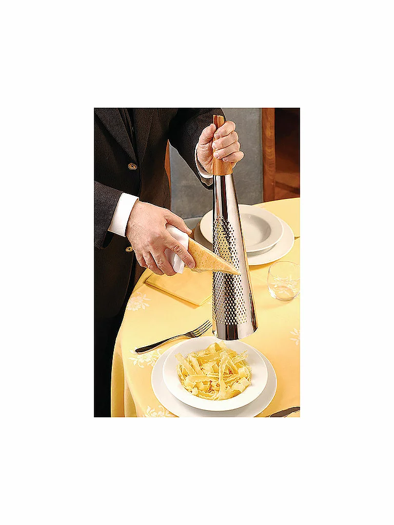 ALESSI Riesenreibe Todo 46cm (Edelstahl/Holz) silber