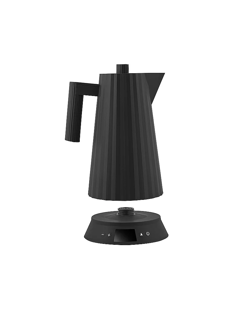 ALESSI Hervidor de agua 1,7l Plissee Th. Resina / Negro negro