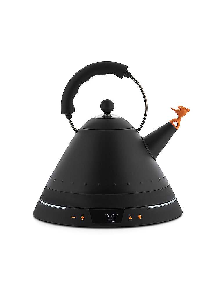 ALESSI Elektrischer Wasserkocher 1,5l Michael Graves Edelstahl Schwarz schwarz