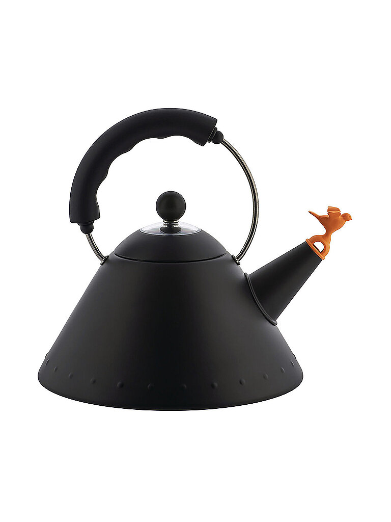 ALESSI Wasserkessel 2l Michael Graves Schwarz schwarz