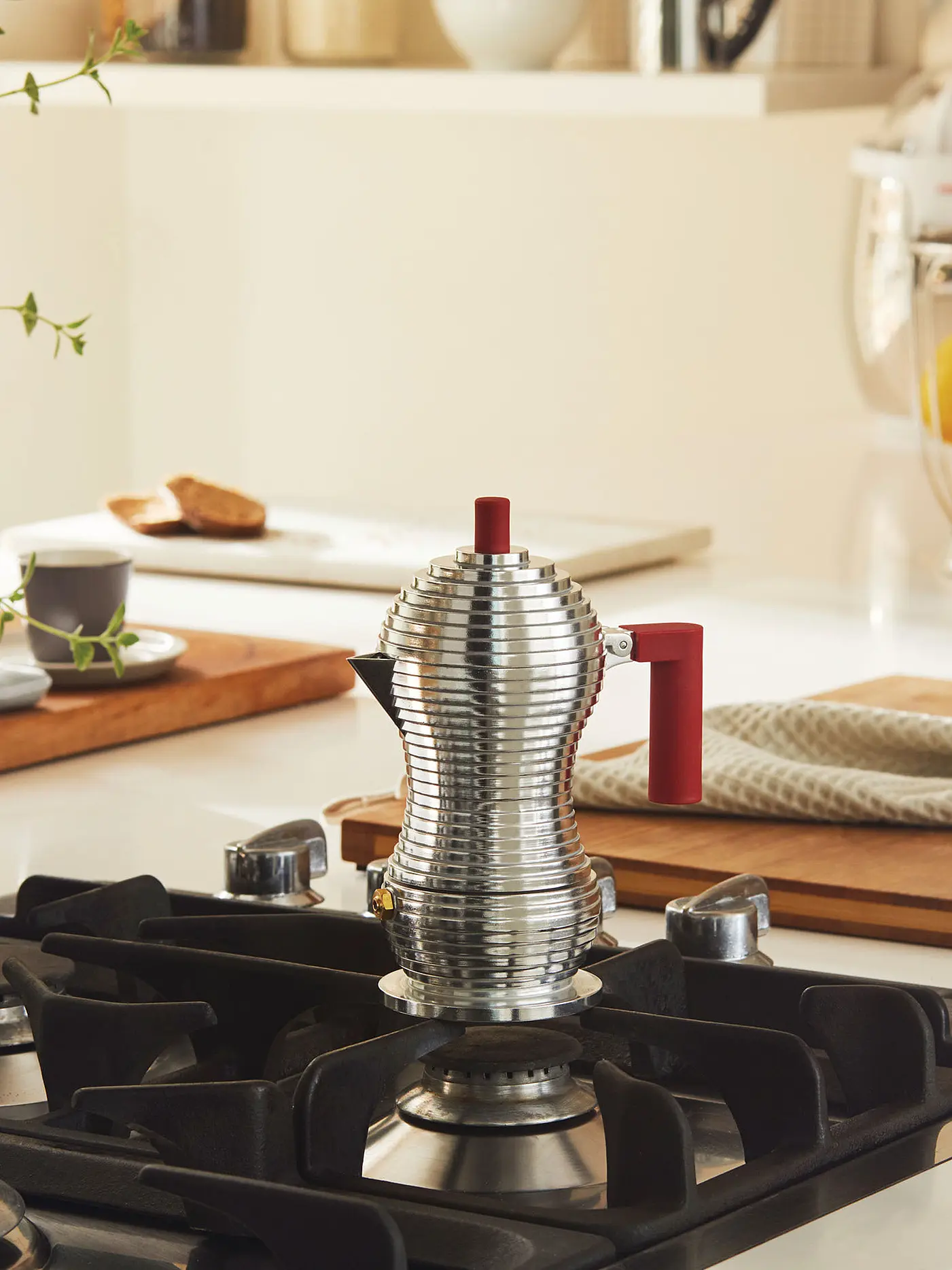 ALESSI | Espressomaschine "Pulcina" 6 Tassen | silber
