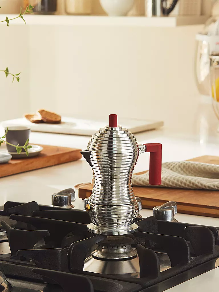 ALESSI | Espressomaschine "Pulcina" 6 Tassen | silber