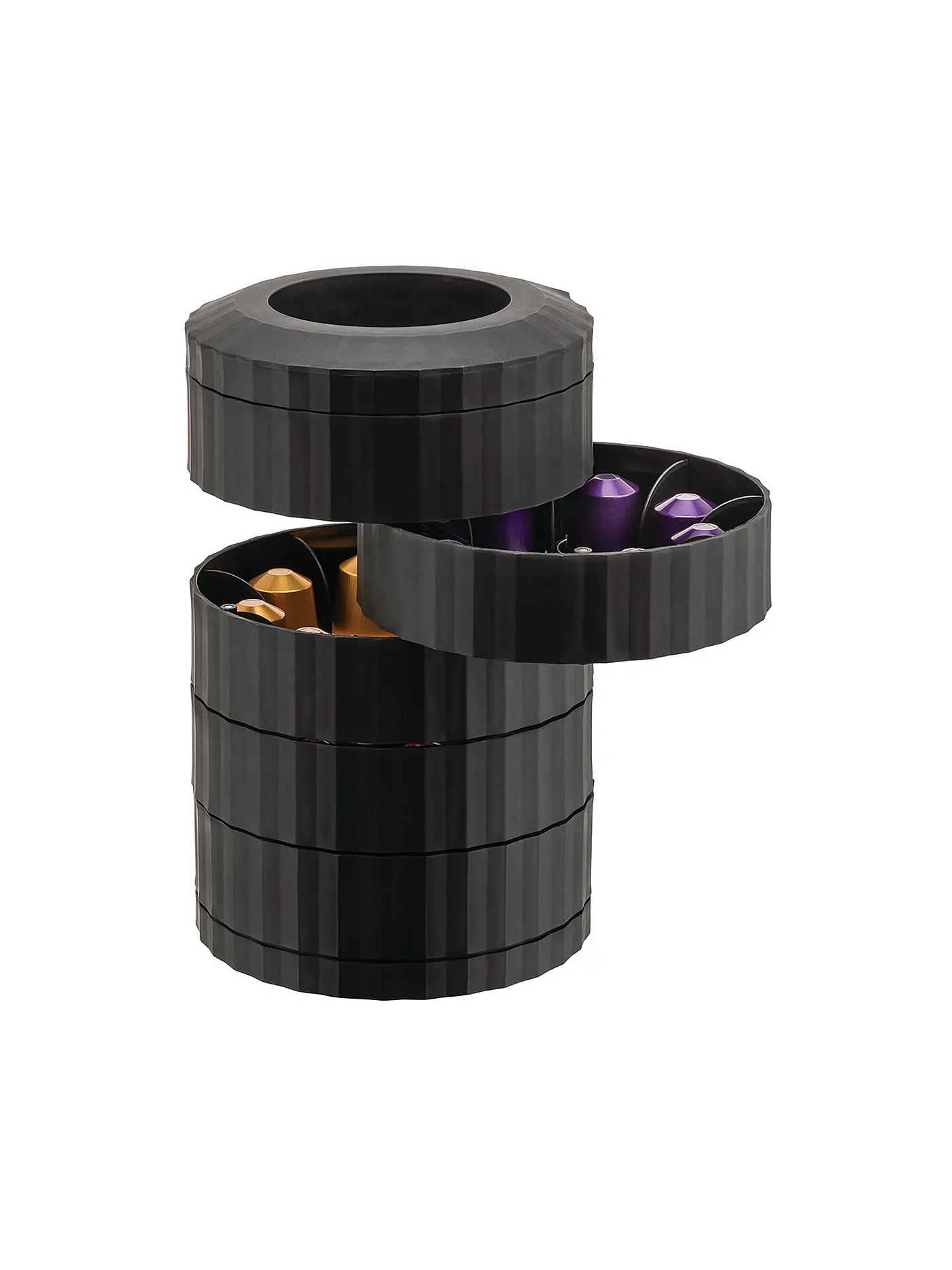 ALESSI | Kaffeekapselhalter PLISSE Black | schwarz