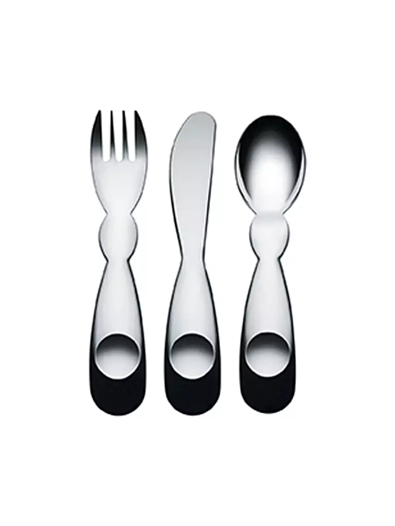 ALESSI | Kinder-Besteckset 3-tlg. "Alessini" | silber