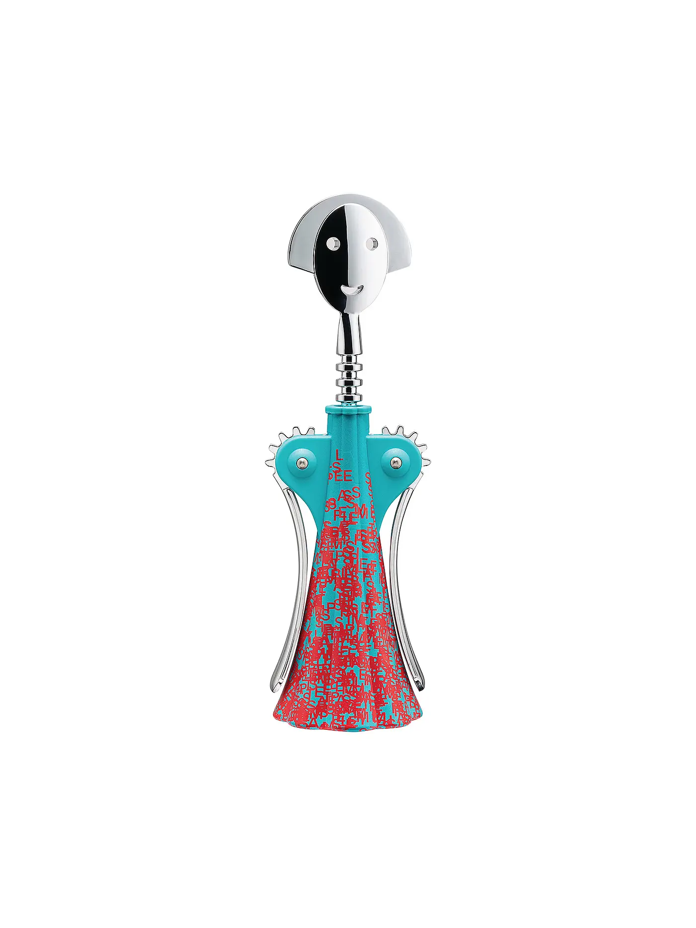 ALESSI | Korkenzieher ANNA-G LIQUID Blau/Rot | hellblau