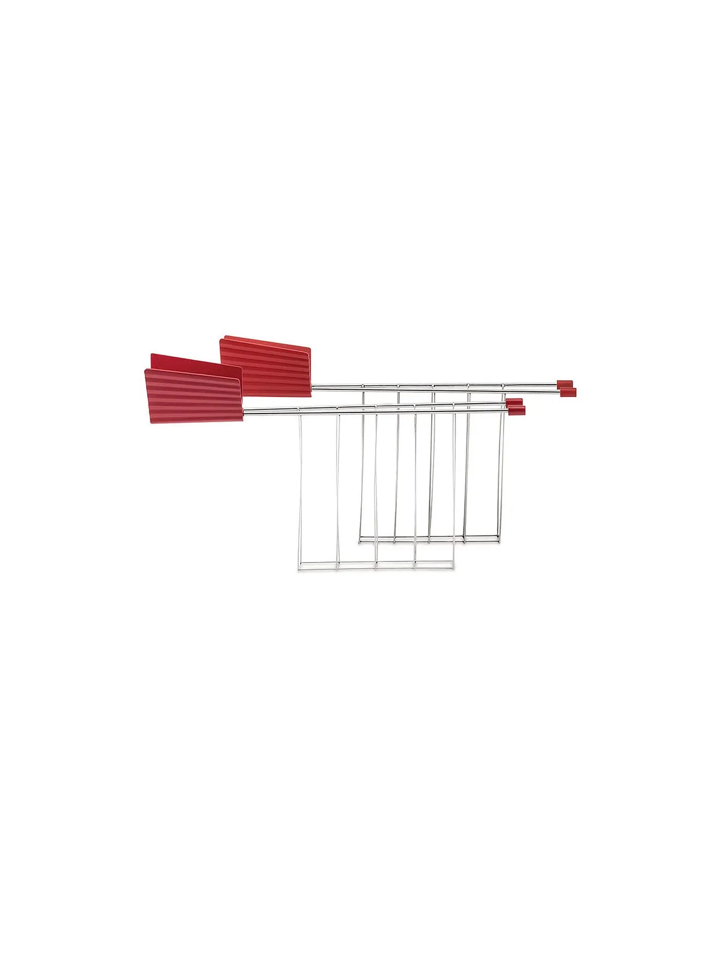 ALESSI | Sandwichzange Plisse 2er Schwarz MDL08 RACK B | rot