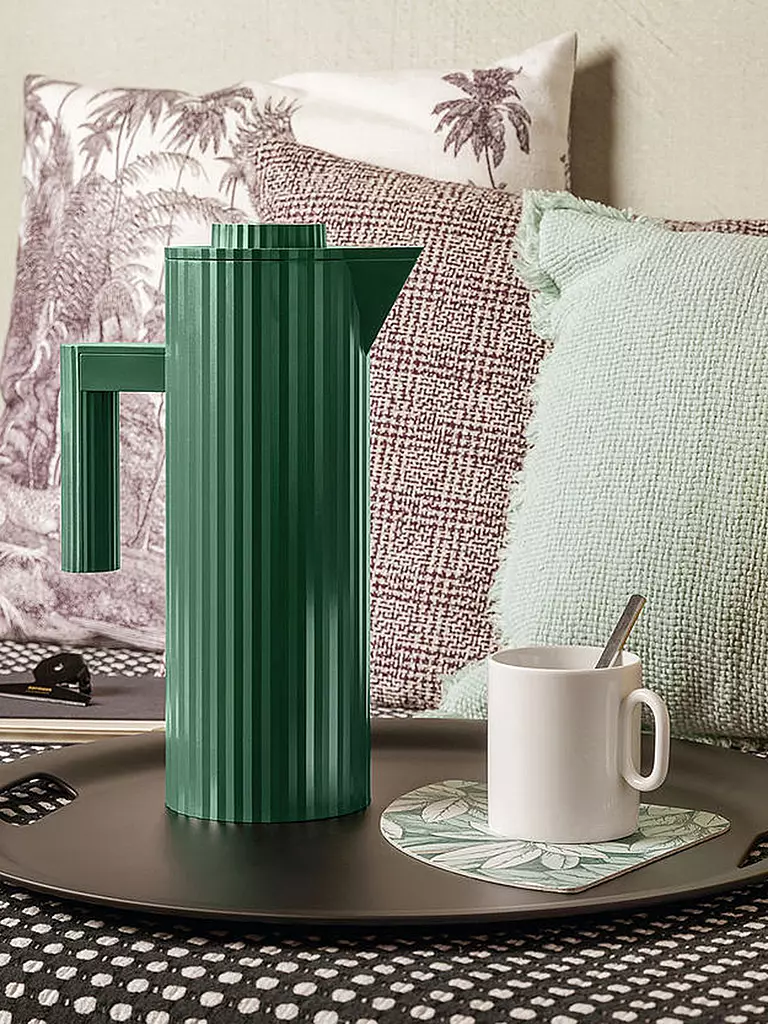 ALESSI | Thermoskanne - Isolierkanne Plisse 1 l  Gruen | schwarz
