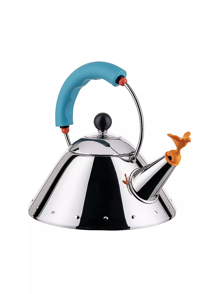 ALESSI | Wasserkessel 1l Edelstahl / Blau | silber