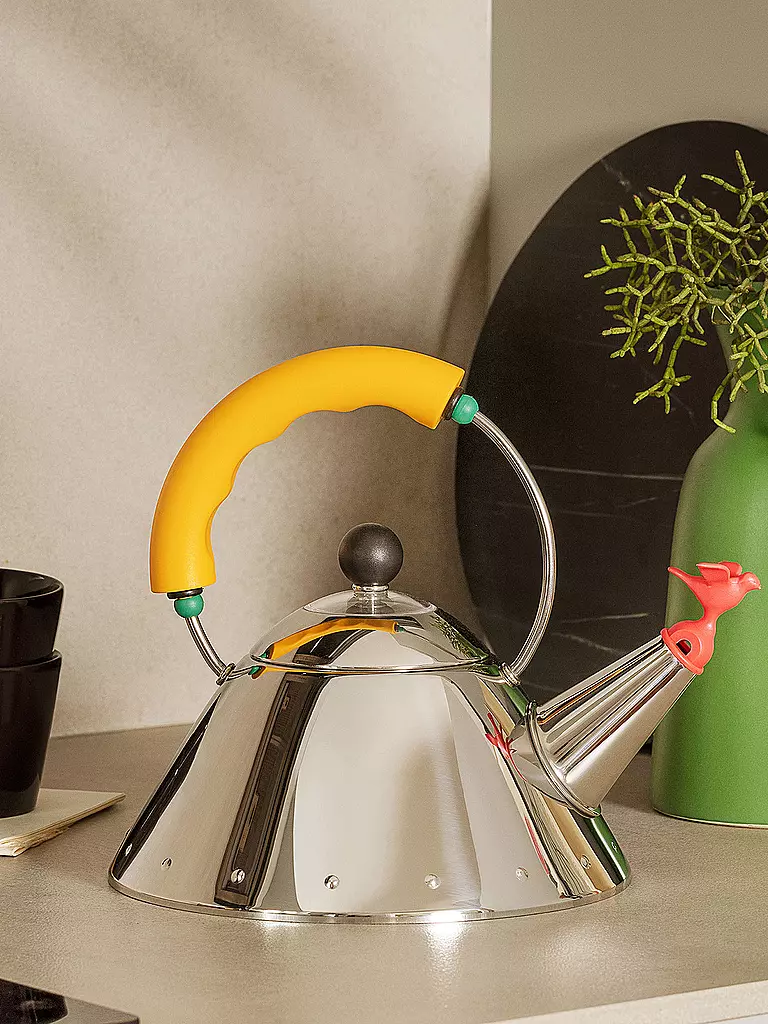 ALESSI | Wasserkessel 1l Edelstahl / Gelb | silber