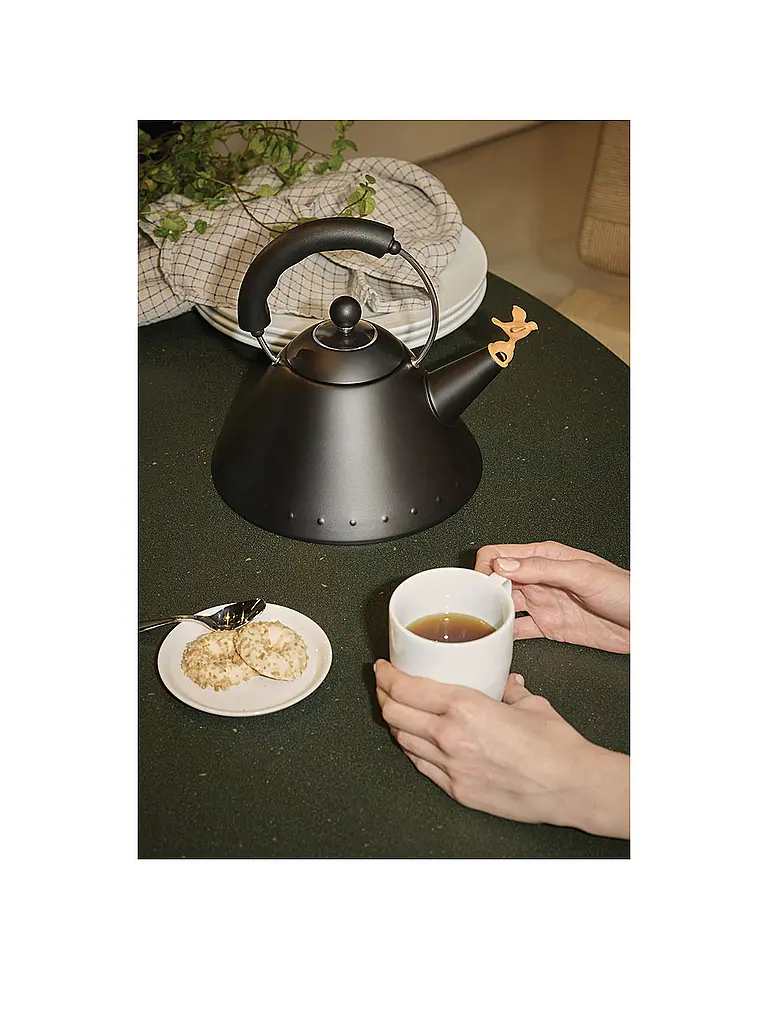 ALESSI | Wasserkessel 2l Michael Graves Schwarz | Schwarz