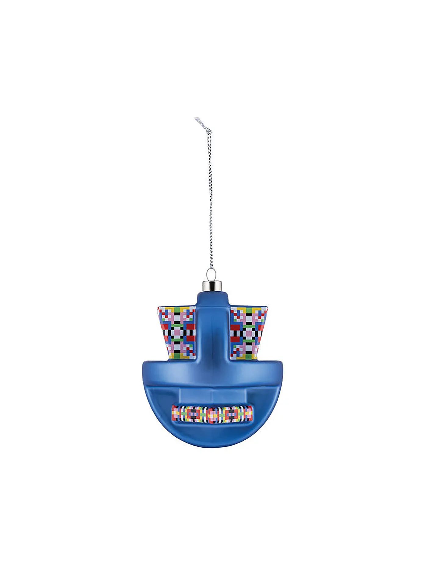 ALESSI | Weihnachtsschmuck  FRACTAL 8,5cm Beere/Dek. | blau