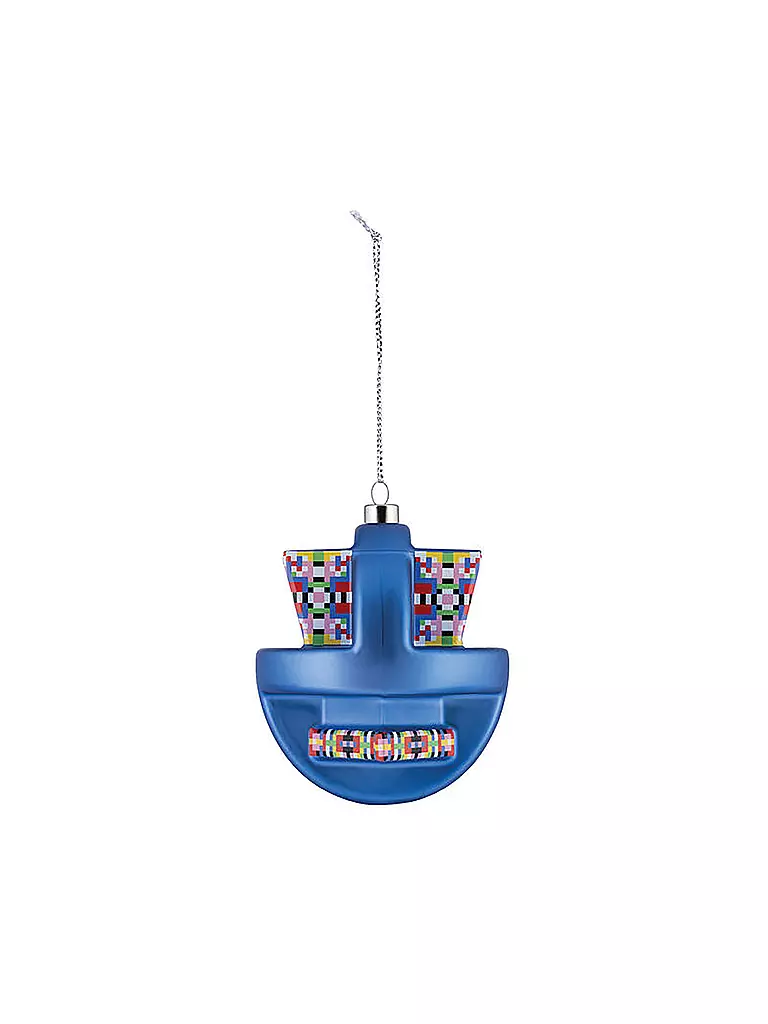 ALESSI | Weihnachtsschmuck GLOW 8,3cm Blau/Dek. | blau
