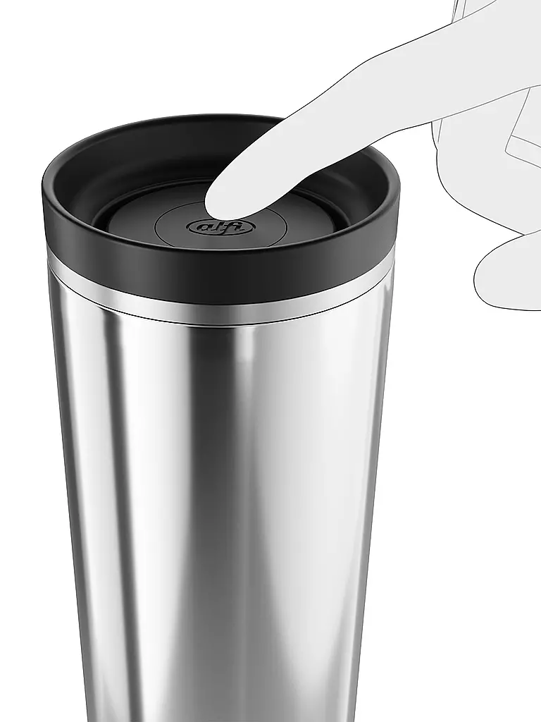 ALFI | Coffee to go-Becher 0,38l MUG PRO edelstahl | silber