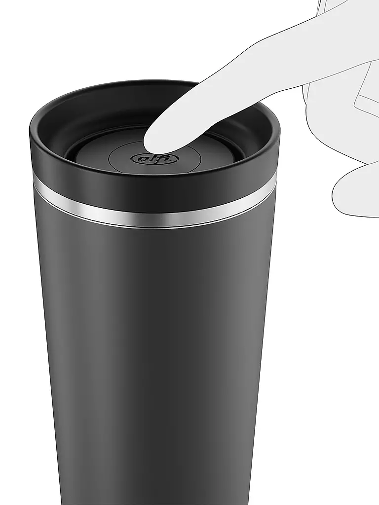 ALFI | Coffee to go-Becher 0,38l MUG PRO Matt Schwarz | schwarz