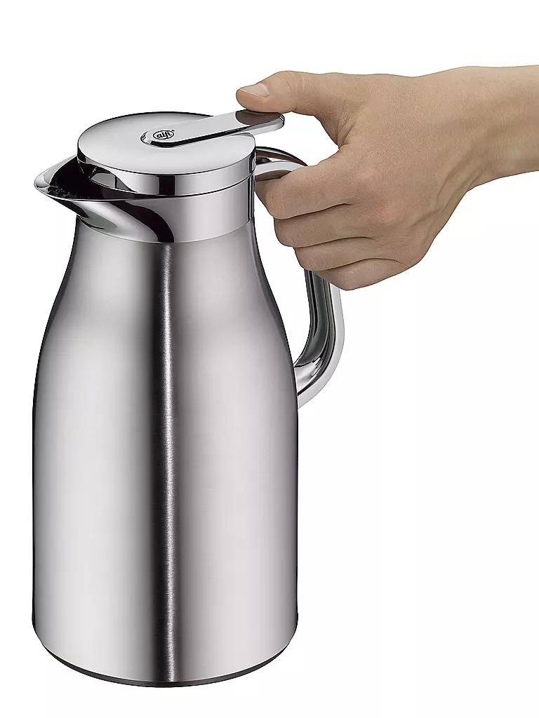 ALFI | Thermoskanne - Isolierkanne 1l SKYLINE Edelstahl Matt | silber