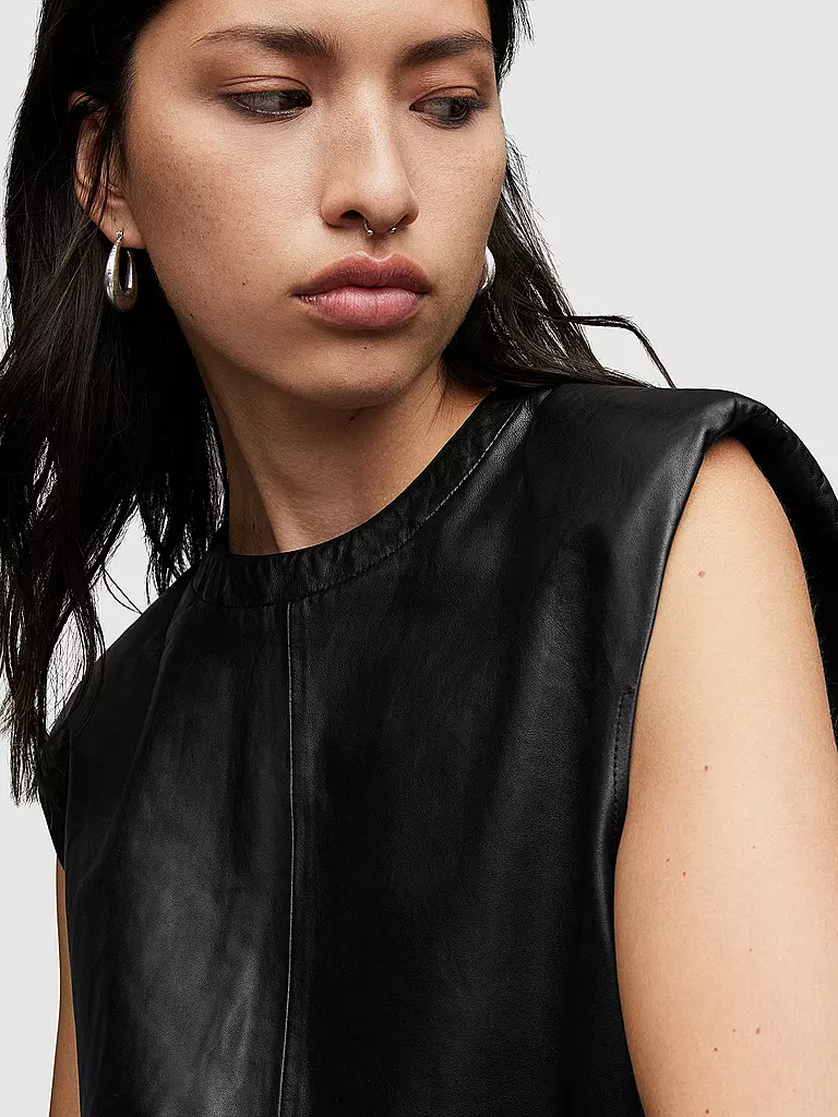 ALLSAINTS | Ledertop MIKA | schwarz