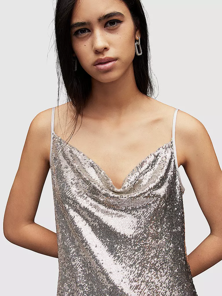 ALLSAINTS | Midikleid HADLEY SEQUIN | gold