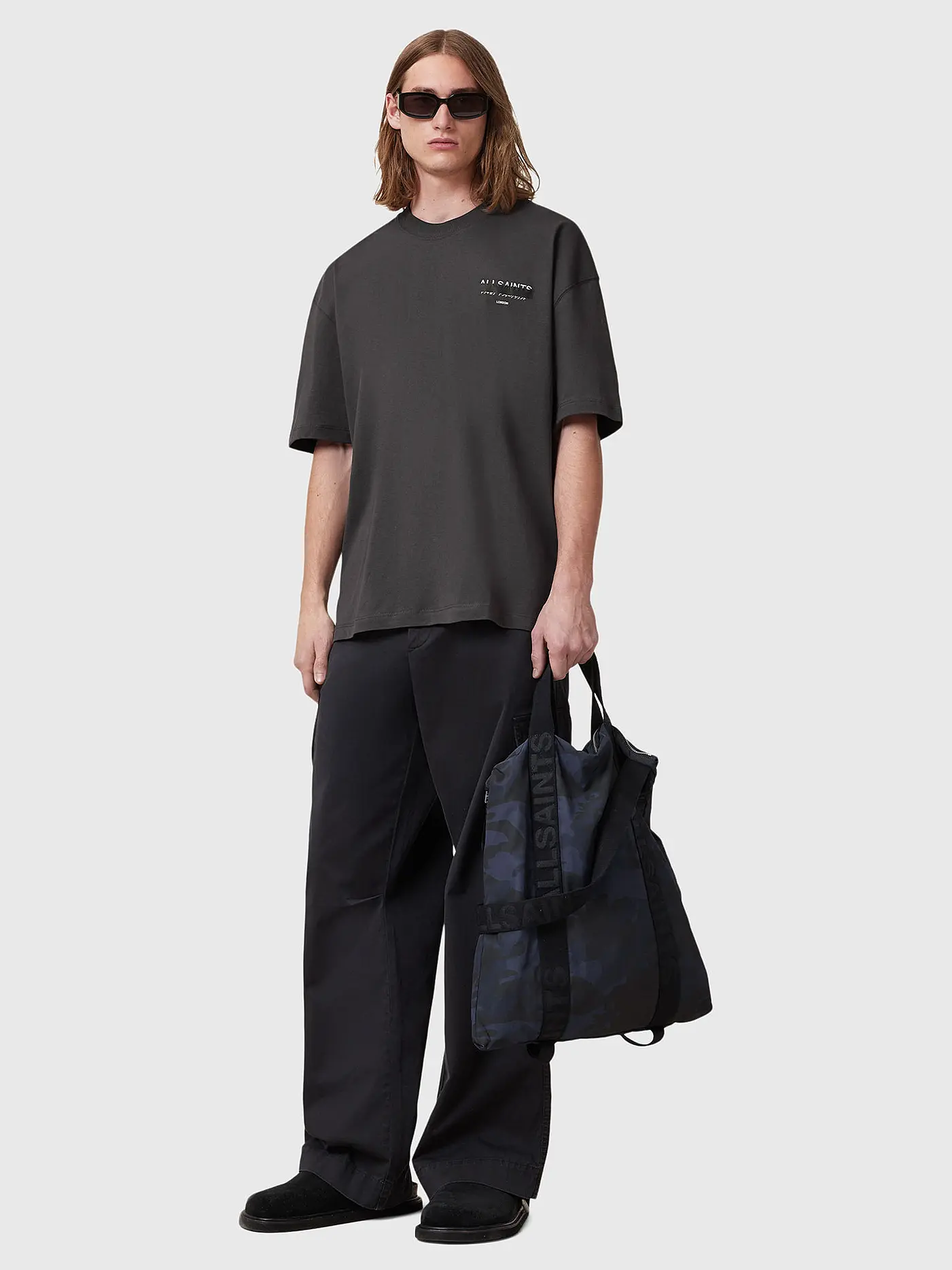 ALLSAINTS | T-Shirt Oversized Fit REDACT | schwarz