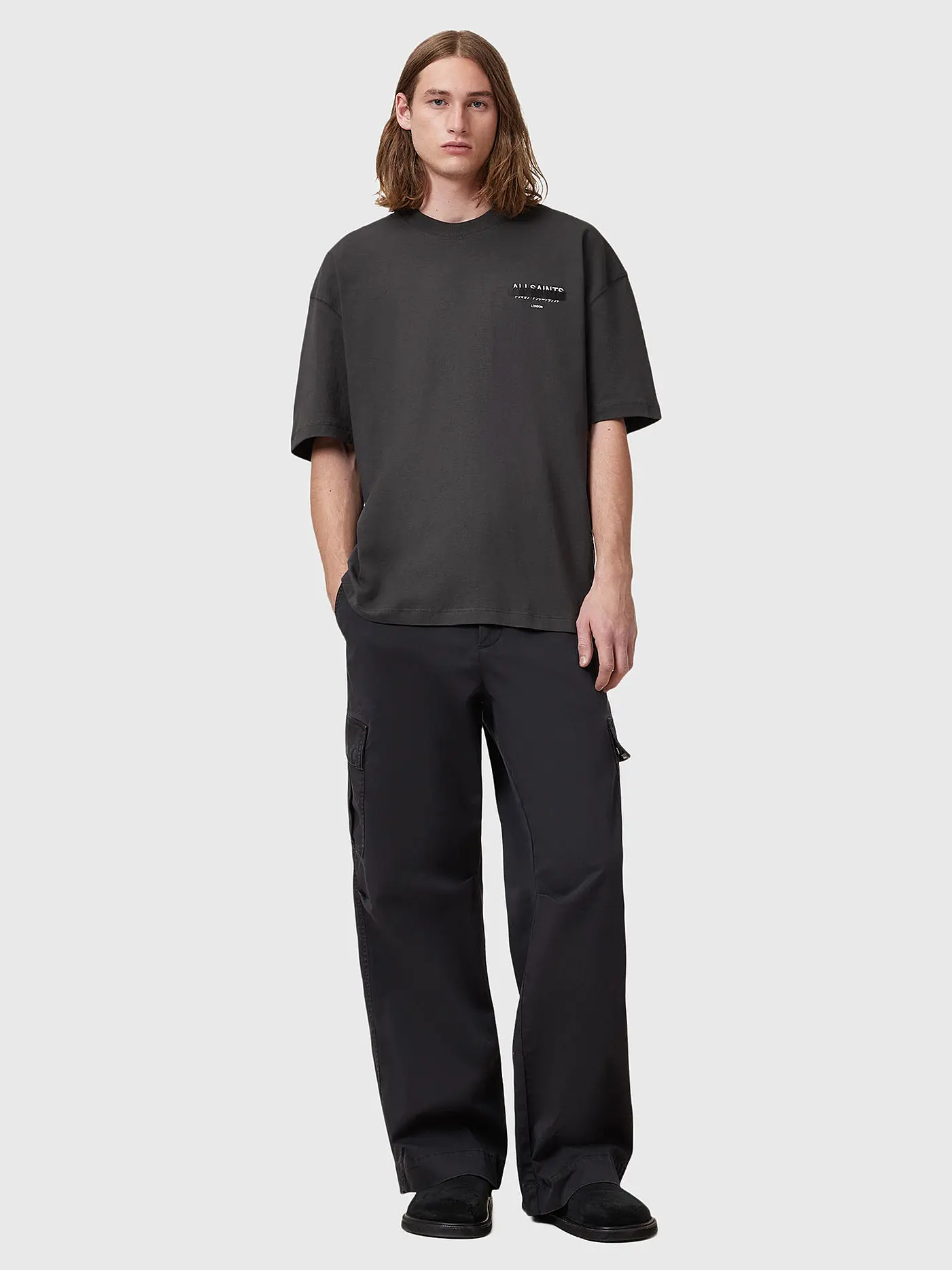 ALLSAINTS | T-Shirt Oversized Fit REDACT | schwarz