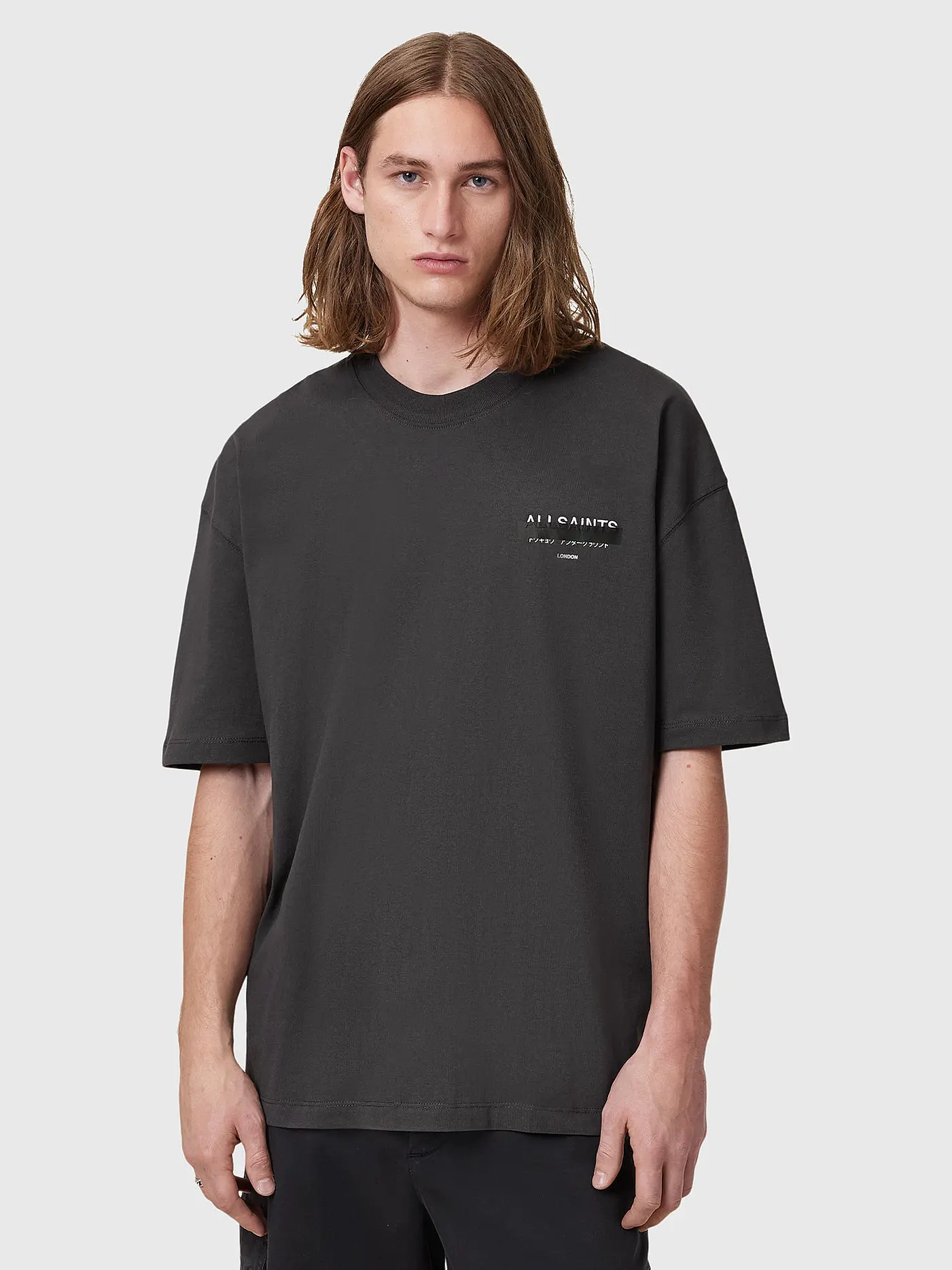 ALLSAINTS | T-Shirt Oversized Fit REDACT | schwarz