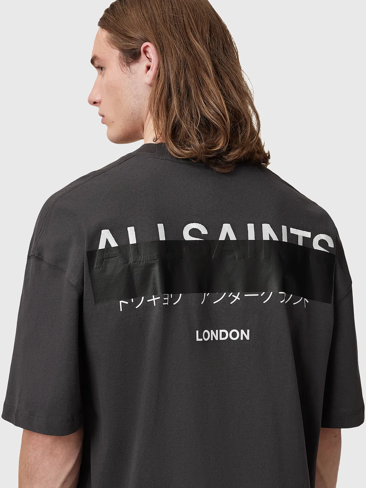 ALLSAINTS | T-Shirt Oversized Fit REDACT | schwarz