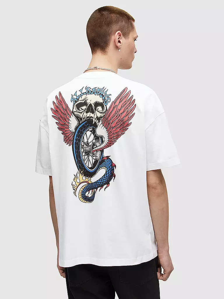 ALLSAINTS | T-Shirt ROAD RASH | weiss