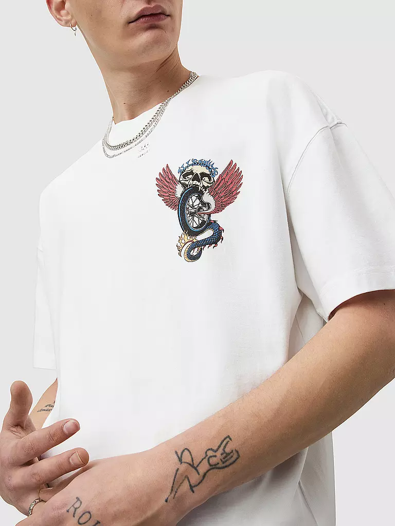 ALLSAINTS | T-Shirt ROAD RASH | weiss