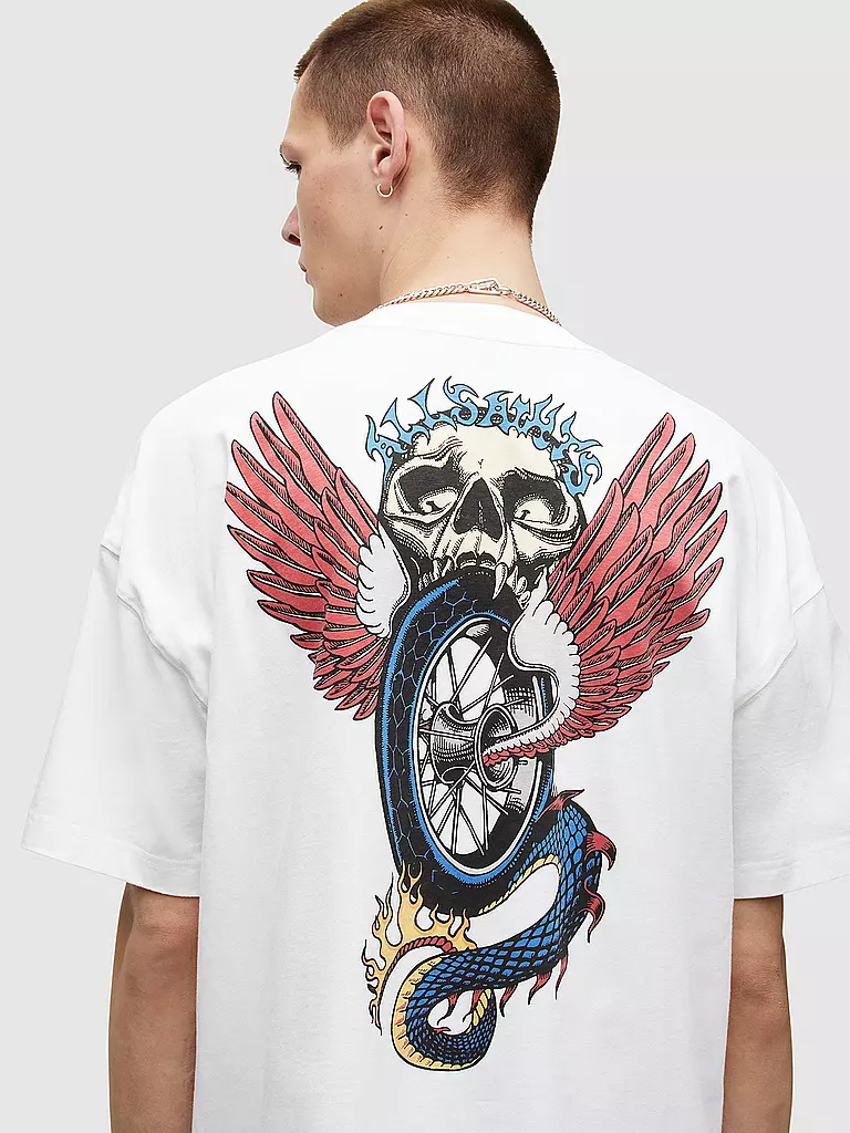 ALLSAINTS | T-Shirt ROAD RASH | weiss