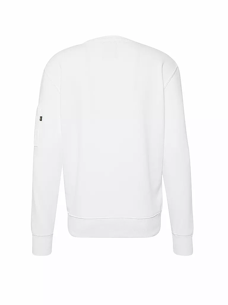 ALPHA INDUSTRIES | Sweater Regular Fit  | weiß