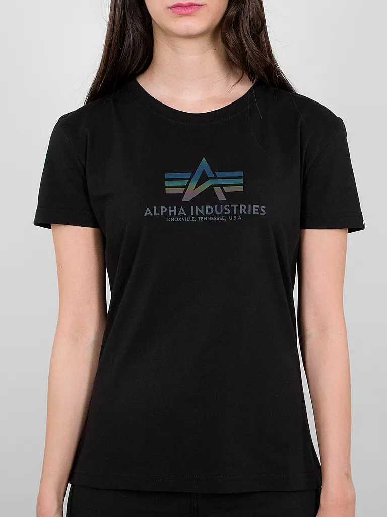 ALPHA INDUSTRIES | T-Shirt Regular Fit  | schwarz
