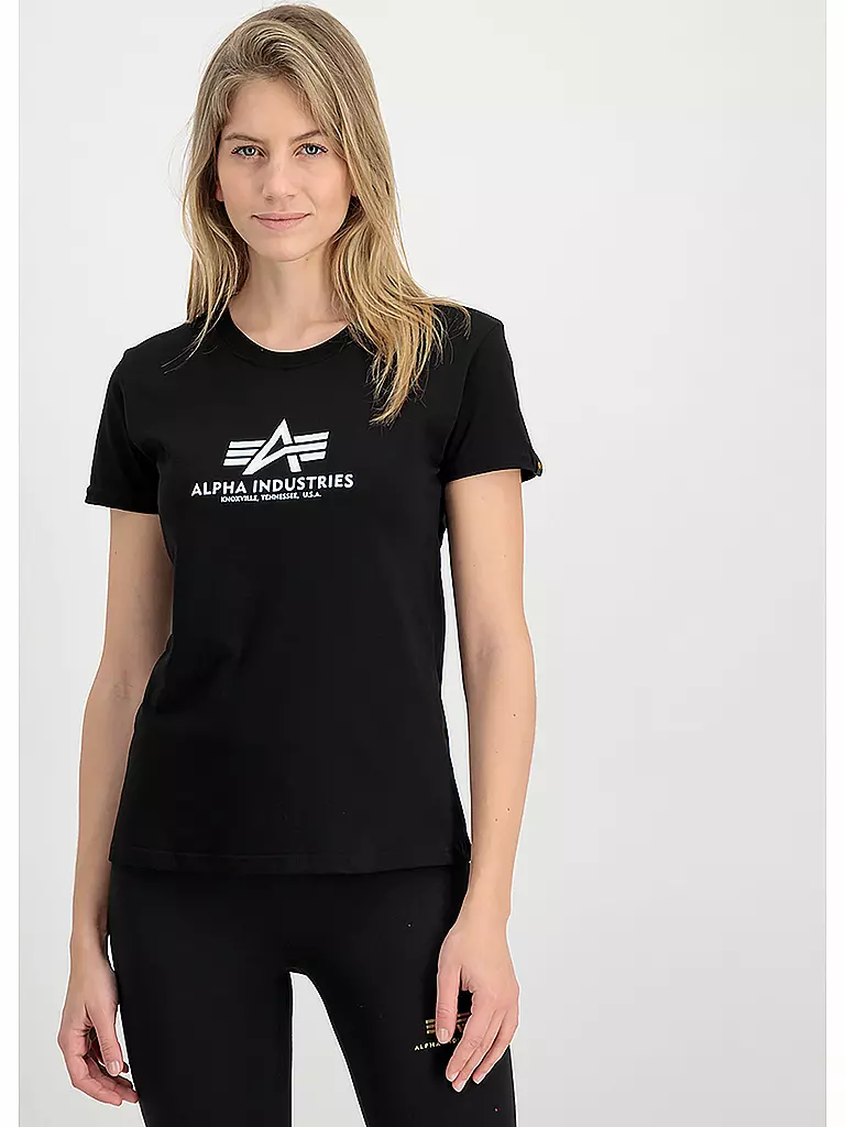 ALPHA INDUSTRIES | T-Shirt Regular Fit | schwarz