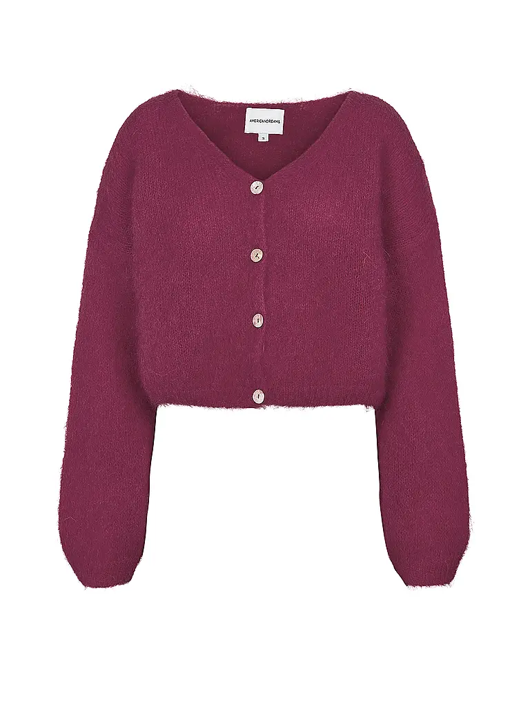 AMERICAN DREAMS | Cardigan Cropped Fit CORNELIA | dunkelrot