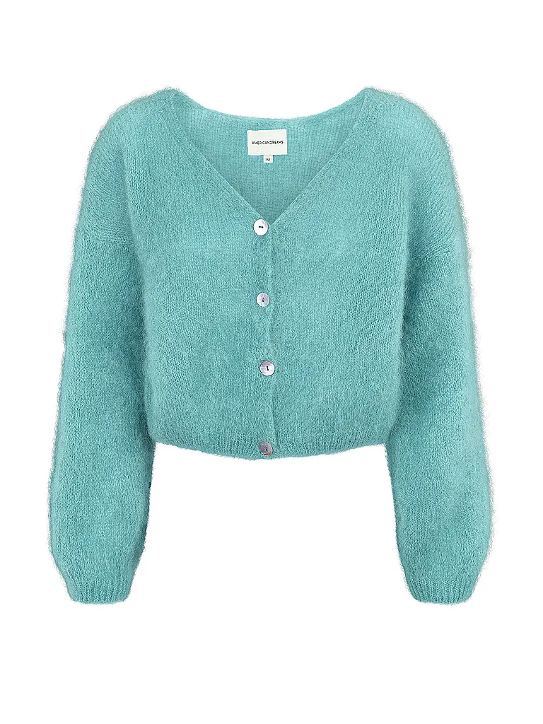 AMERICAN DREAMS | Cardigan Cropped Fit CORNELIA | türkis