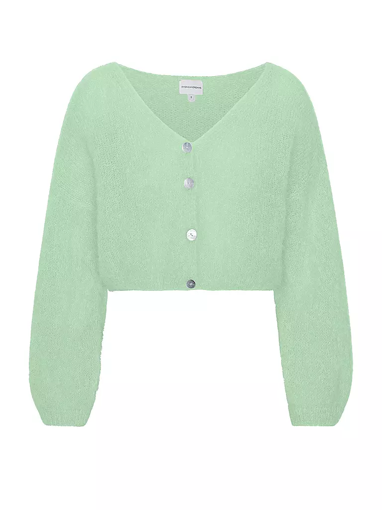 AMERICAN DREAMS | Cardigan Cropped Fit CORNELIA | hellgrün